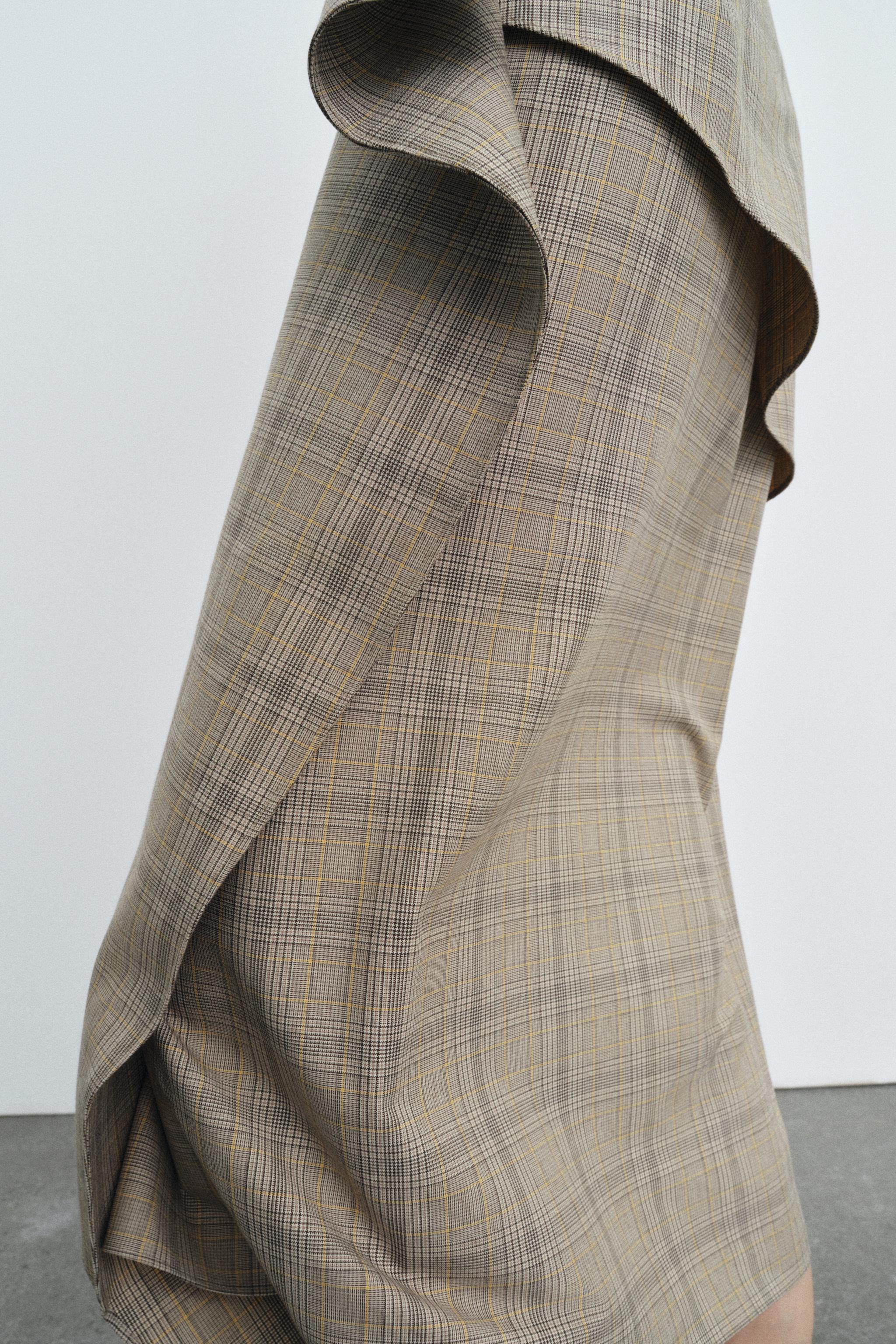 PLAID RUFFLED SKIRT ZW COLLECTION